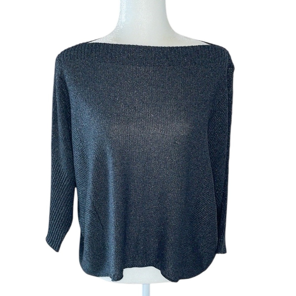 Eileen Fisher Charcoal/ Metallic Sweater, Large